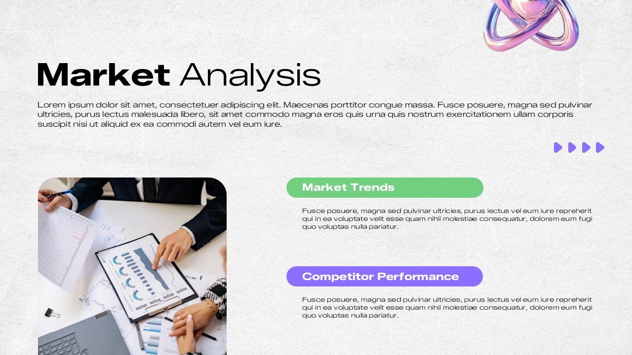 Quarterly Report Template - Market analysis with trends and competitor data