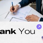 Quarterly Report Template - Thank you closing slide with handwriting image