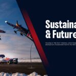 Red Bull F1 Team Sustainability - Aircraft and race car winter scene illustrating Net Zero initiatives and future goals