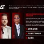 Resident Evil Cast Template - Three actor headshots with professional layout