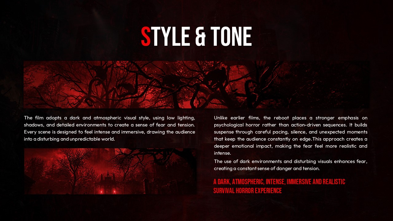 Resident Evil Style Template - Dark atmospheric imagery with tone details