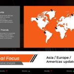 Reuters Template - Regional focus slide with world map to cover international news and global events