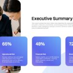 Risk Report Template - Executive summary slide to present key risk statistics and overview metrics