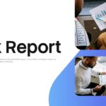 Risk Report Template - Title slide to open your business risk assessment presentation professionally