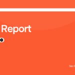 SEO Report Template - Professional title slide to introduce your SEO performance presentation with modern orange design