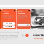 SEO Report Template - Organic traffic analysis slide showcasing user growth, sessions, and traffic trend visualizations