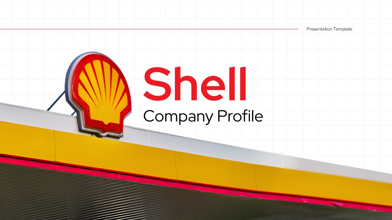 Shell Company Profile Title Slide - minimalist design with logo