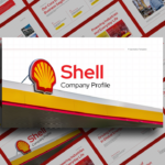 Shell Company Profile Template - cover slide with logo and brand colors