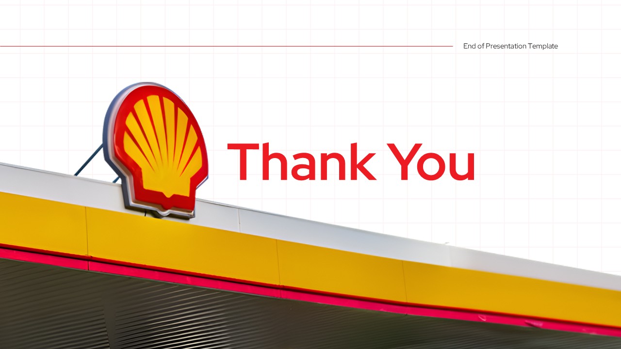 Shell Thank You Template - closing slide with logo and branding