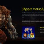 Street Fighter Jason Momoa Template - Blanka character profile with wild appearance and intensity details