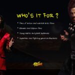 Street Fighter Target Audience Template - Demographic analysis with contrasting character imagery