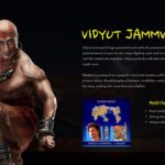 Street Fighter Vidyut Jammwal Template - Character profile slide with martial arts action pose and details