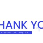 Surgery Google Slides - Thank you slide with blue typography and medical cross symbols for presentation ending