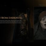 The Mummy Movie Template - Character slide with split layout showing mummified face portrait and text