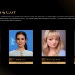 The Mummy Movie Template - Cast grid layout with four character portraits and actor information