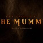 The Mummy Movie Template - Title slide with large gold typography on dark textured background