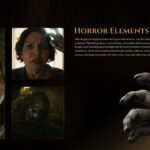 The Mummy Movie Template - Horror features slide with atmospheric images and weathered hand visual