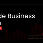 Trade Business Plan Template - Bold title slide with strategic roadmap overview and red geometric accent patterns