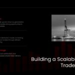 Trade Business Plan Template - Three strategic pillars with industrial port imagery creating powerful business narrative