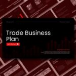 Trade Business Plan Template - Dynamic showcase of dark professional slides with global trade imagery and red accents