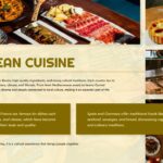 Travel Europe Cuisine Template - Food slide featuring paella, cheese boards and European specialties