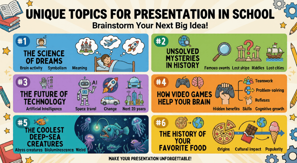 unique topics for presentation in school