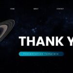 Thank You Template Slide - Professional conclusion with Uranus planet and consistent space theme