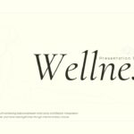 Wellness Template - Minimalist title slide with inspirational wellness quote and lotus flower decoration