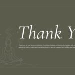Wellness Thank You - Elegant conclusion with mindful journey message and wellness symbol line art