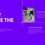 Year In Review Strategy Template - Innovation focus and process improvement drivers supported by collaborative imagery