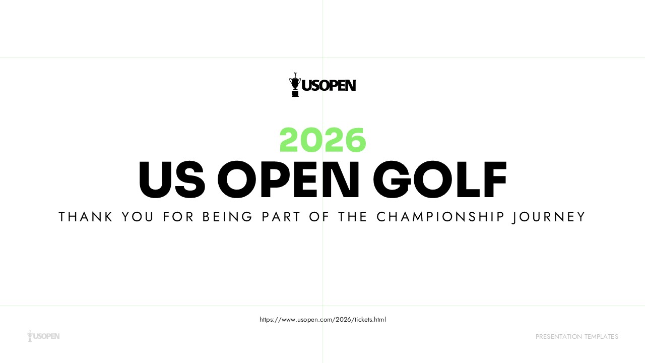 US Open Golf Template - Thank you closing slide
