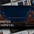 Plantilla con temática de carnaval de invierno