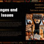 African American Challenges Template - Black Lives Matter protesters with balanced view of ongoing struggles and progress