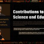 African American Science Template - George Washington Carver and NASA astronaut representing educational breakthroughs