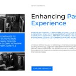 American Airlines Template - experience slide with premium cabin images and passenger service photos