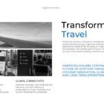 American Airlines Template - transformation slide with wing view, mobile app, and modernization text