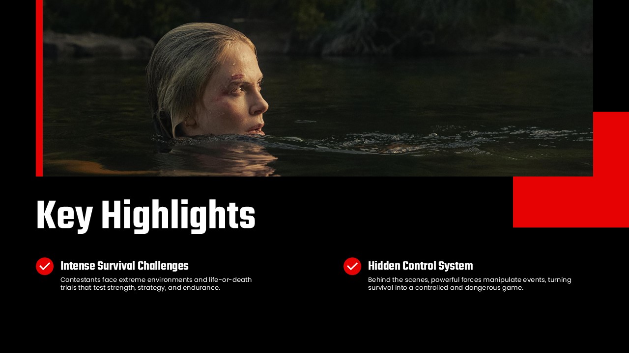 Apex Movie Template - Highlights slide to emphasize main selling points and unique story elements