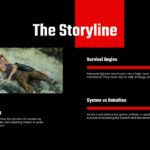 Apex Movie Template - Storyline slide to map out plot progression with timeline-style visual elements