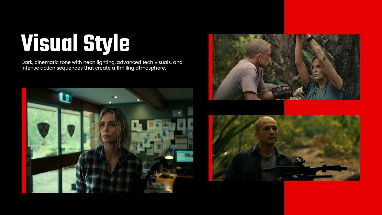 Apex Movie Template - Visual style slide to showcase cinematography and aesthetic choices with examples