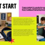 Back to School Template - Smart start slide to present student preparation strategies and organization tips