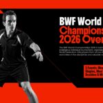 BWF Championships Overview - Split-screen design balancing professional player photography with tournament information