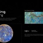 BepiColombo Mission Template - Mission goals slide with enhanced Mercury image and research areas strip