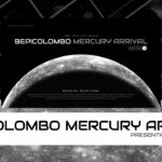 BepiColombo Mission Template - Cover slide with Mercury crescent, space background, mission title and begin journey button