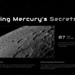 BepiColombo Mission Template - Key outcomes slide with Mercury surface detail and mission achievement text blocks
