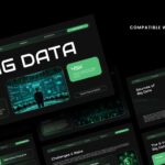 Big Data Template - Professional presentation overview with multiple slides in green and black design