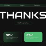 Big Data Thank You Template - Closing slide with summary statistics and end presentation button