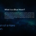 Blue Moon Template - Definition slide with 'What is a Blue Moon?' heading and explanatory text content