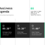 Business Meeting Agenda Template - Light theme timeline slide to organize and present structured meeting schedules