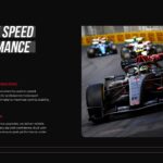 Car Racing Company Template - Content slide to showcase engineering capabilities and track performance