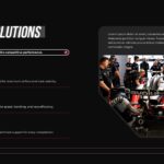 Car Racing Company Template - Services slide to present racing solutions and technical support offerings